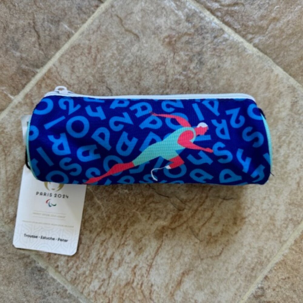 MEN PARA ATHLETICS RUNNING PENCIL CASE OLYMPIC GAMES PARIS 2024 OFFICIAL - NWT